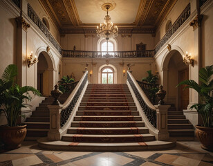 Obraz premium Grand staircase interior architecture