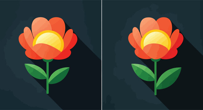 Vibrant Orange Flower with Yellow Center.