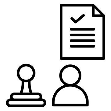acknowledgement outline icon 
