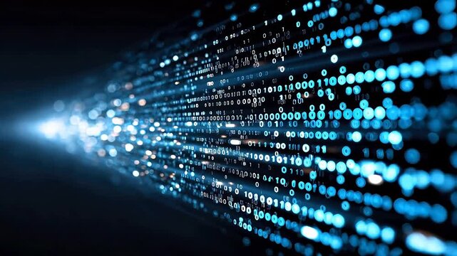 Binary data stream in digital space