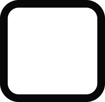 Rounded square icon, simple geometric box shape, abstract UI frame element, minimalist square button design, clean corner frame graphic.