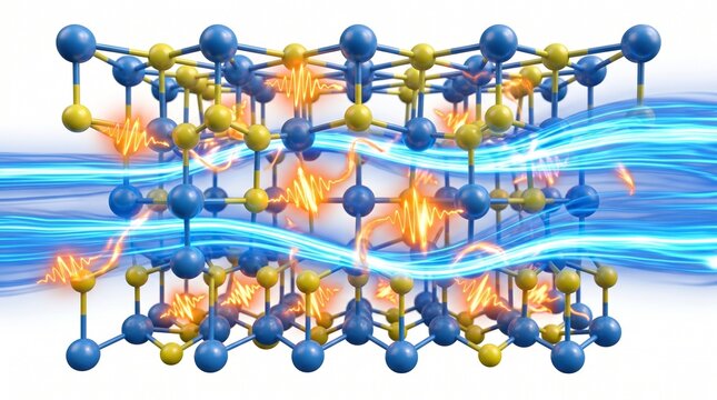 3D Crystalline Diagram of Wide-Bandgap GaN Semiconductor for High-Temperature Electronics