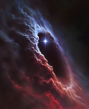 cloud nebula forming in the sky