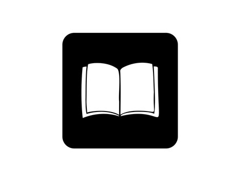 シンプルな開いた本のアイコンイラスト　電子書籍など