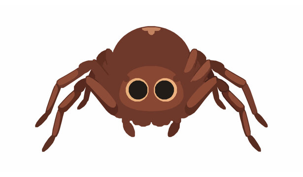 Fen Raft Spider Cute Cartoon Vector Illustration in Flat Animal Character Style