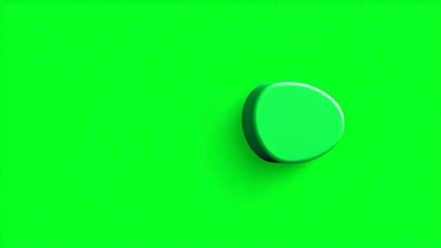 Green abstract shape on a vibrant green background.