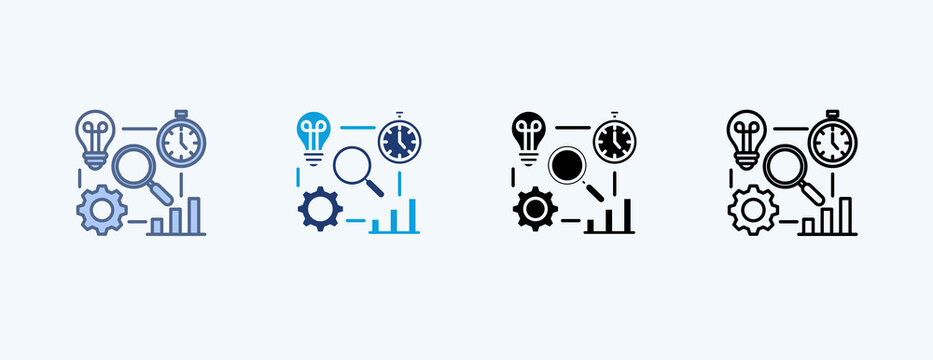Six Sigma Multiple Icon Illustration Vector