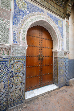 Ornate Zawiya Doorway - Fez, Morocco