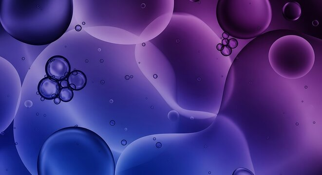 Close-up of microscopic purple spherical cells.