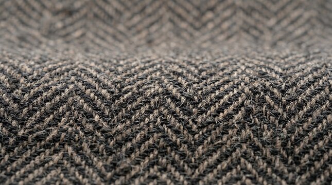 Herringbone fabric texture close up