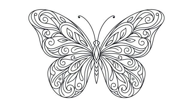 Intricate Butterfly Illustration - Zendoodle Art