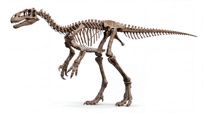 Complete Aardonyx celestae skeleton reconstruction, showing the full skeletal anatomy of this extinct Early Jurassic dinosaur isolated on white