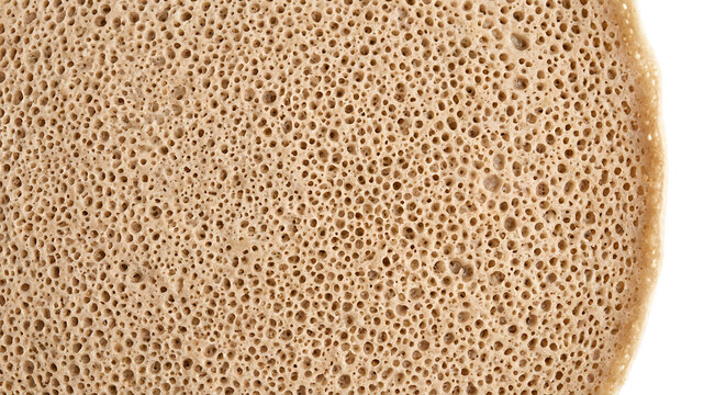 Macro texture of traditional Ethiopian injera fermented flatbread