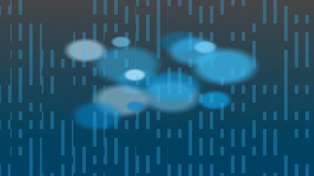 Blue cloud network data visualization with digital code background