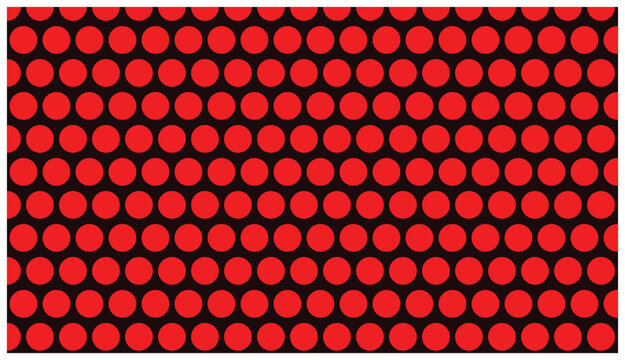 Red seamless polka dot pattern. abstract geometric background with dots. texture for your design, wallpaper, wrapping.