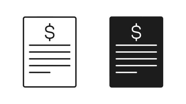 Documents with dollar signs side by side