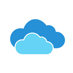 Obraz premium Flat design cloud icon with transparent background