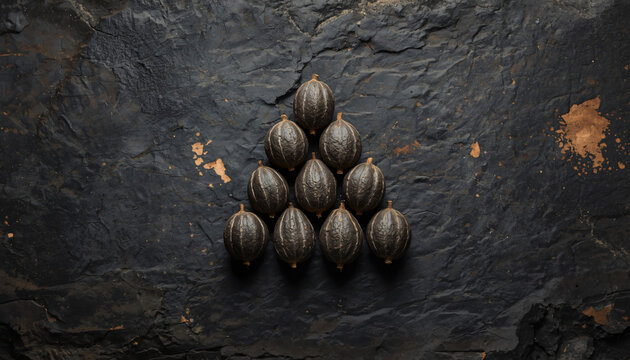 Royal Agriculture Advertisement of Flat Pitted Turai Seeds on Weathered Basalt Stone