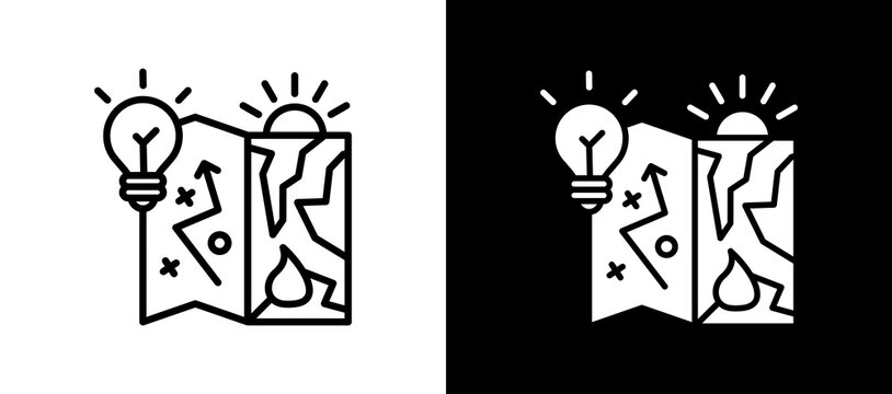 Climate Strategy lineglyph icon