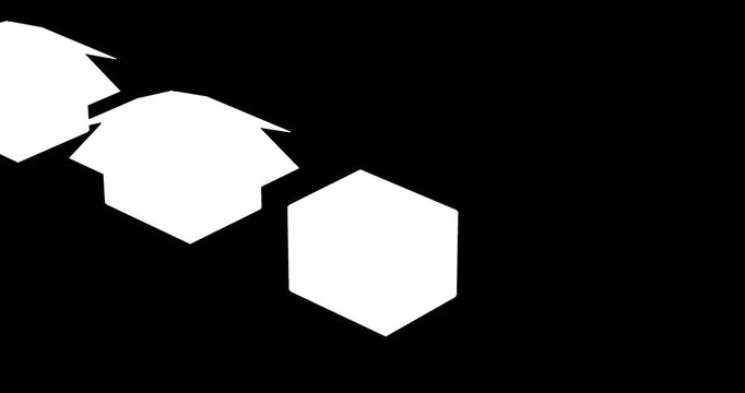 4k Resolution Video: Delivery And Logistics Concept. Seamless Looped Animated Cardboard Parcel Jump Out From Open Cardboard Shipping Box On White Background With Alpha Matte