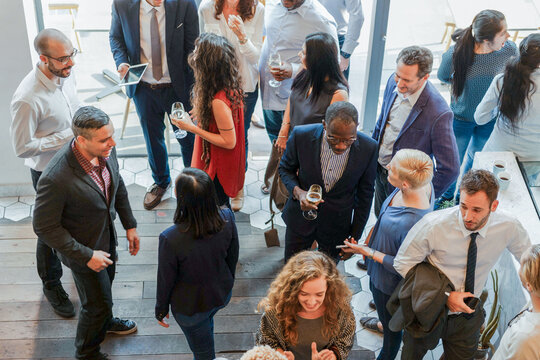 Lively networking event gathering photo