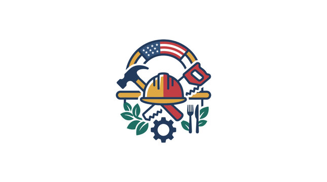 American Construction and Labor Logo Design