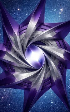 purple silver  futuristic vortex twirl