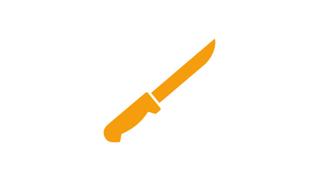 Orange Kitchen Knife Icon