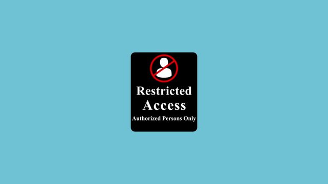 Restricted access sign prohibited entry security warning symbol prohibited entry sign no entry sign access denied sign