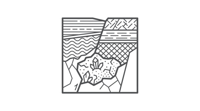 Geological cross-section diagram showing layered earth strata.