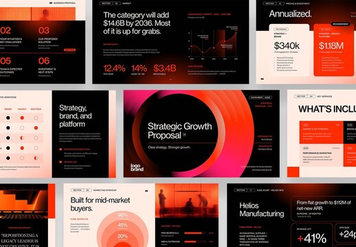 Modern Business Presentation Template For Minimalist Proposal Pitch Deck, Startup Sales Deck & Company Profile Presentation Layout