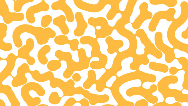 Bright yellow abstract pattern with organic squiggle shapes.