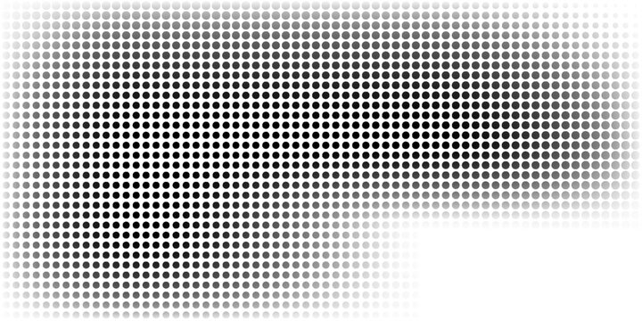 Halftone bayangan hitam putih yang menyenangkan, seni pop retro yang indah, gaya urban yang unik, buku komik penuh warna. Tekstur gradien halftone bertitik. Hapus latar belakang titik-titik. Latar bel