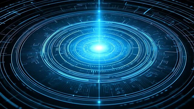 Futuristic Blue Light Technology Background.
