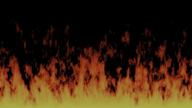 鮮やかに燃えるリアルな炎の抽象背景ループ素材