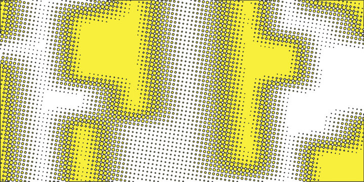 etro Yellow Halftone Pattern Vector Background