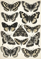 Fototapeta premium A Symphony of Wings: Nocturnal Elegance Unveiled