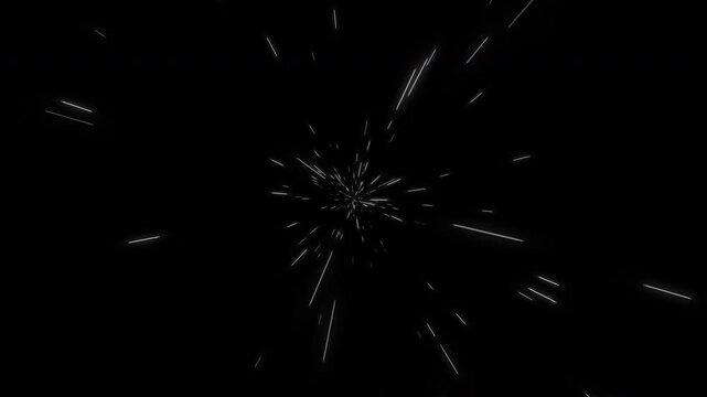 Hyperspace warp speed motion lines digital background video animation effect