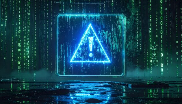 Digital warning sign with code
