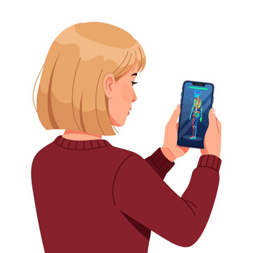 Female Posture App Developer with Smartphone