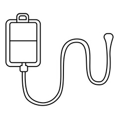 Fototapeta premium Intravenous Infusion Outline Icon