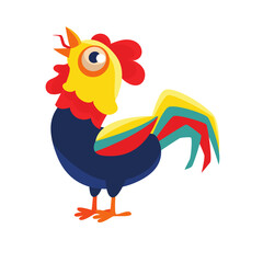 chicken, rooster, cartoon, hen, bird, farm, animal, vector, illustration, poultry, cockerel, beak, isolated, animals, feather, fowl, nature, agriculture, chickens, birds, drawing, art, clipart, silhou © Roxin