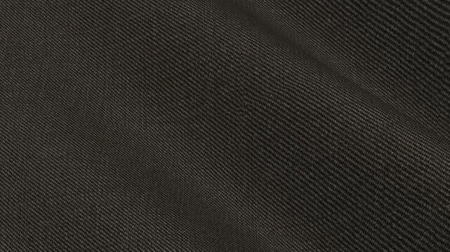 Deep Espresso Brown Worsted Wool Twill Fabric draping in elegant waves of smooth high end suiting texture for luxury bespoke tailoring garments