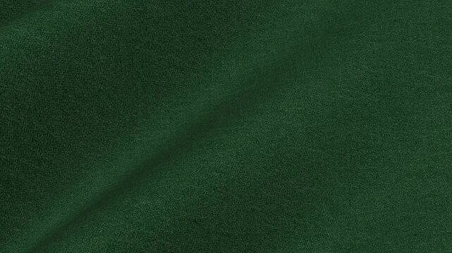 Dark Green Melange Flannel Wool Fabric shifting in rich forest colored waves of soft brushed material texture for sophisticated winter apparel