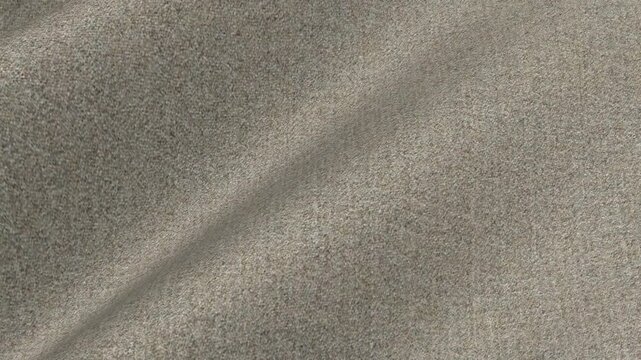 Premium Italian Oatmeal Melange Flannel Wool Fabric draping in soft neutral waves of warm luxury beige material for contemporary cozy apparel