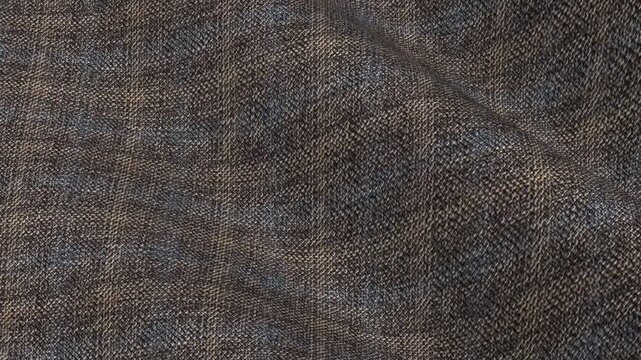 Italian Charcoal Brown Houndstooth Plaid Wool Fabric shimmering in sophisticated waves of classic retro geometry and premium autumn suit material