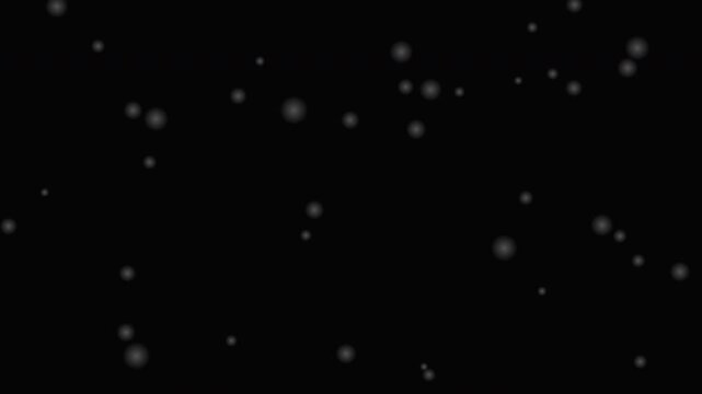 Particles floating background motion video with soft glowing white bokeh