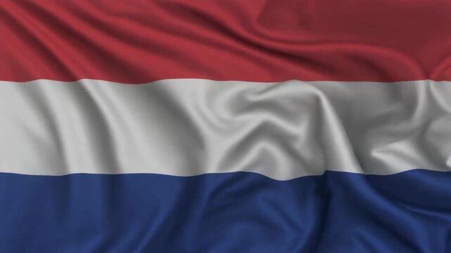 Waving Flag of the Netherlands 4K Generative AI