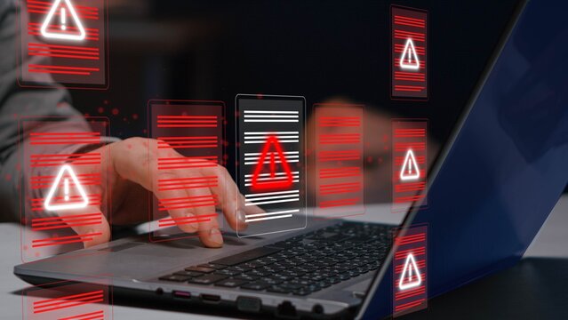 Fraud warning digital, identity risk, highlighting cybersecurity, data protection, and online threats in modern communication systems
