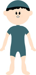 Fototapeta premium Boy in Swimsuit Character
